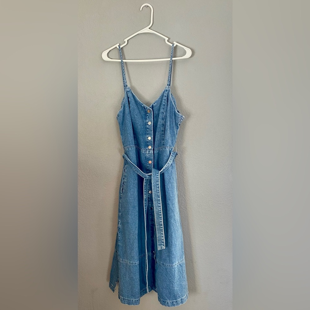 Topshop Blue Denim Dress